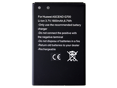 Huawei Ascend G700 - Batteria Litio 1800 mAh slim