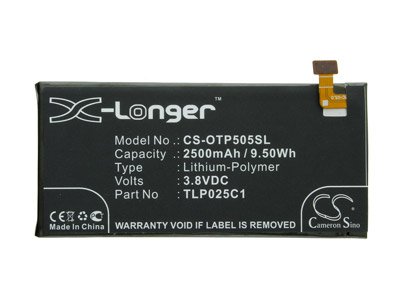 Alcatel Pop 4 Plus - Batteria Litio 2500 mAh slim