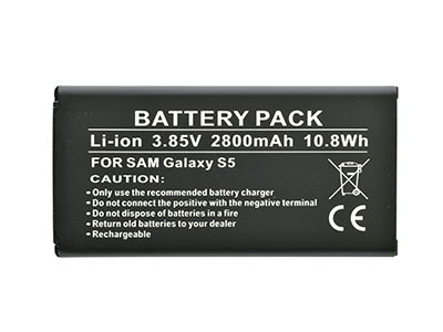 Samsung SM-G901 Galaxy S5 Plus 4G LTE - Batteria Litio 2800 mAh slim