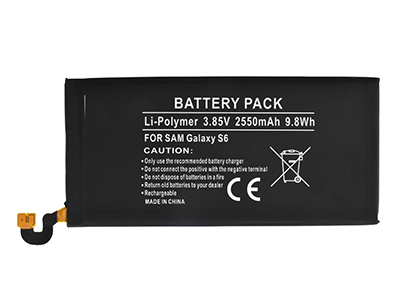 Samsung SM-G920 Galaxy S6 - Batteria Litio 2550 mAh slim