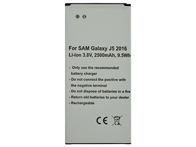 Samsung SM-J510 Galaxy J5 2016 - Batteria Litio 3100 mAh slim