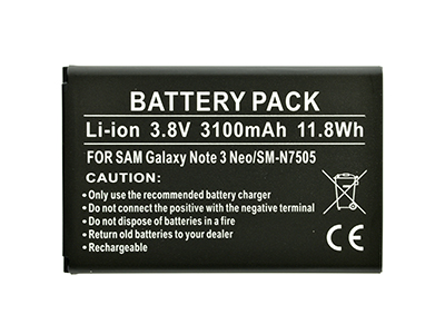 Samsung SM-N7505 Galaxy NOTE 3 Neo - Batteria Litio 3100 mAh slim