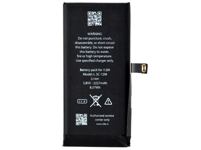 Apple iPhone 12 mini - Batteria 2227 mAh qualità Premium PRO Celle AAA+ **nuove zero cicli**