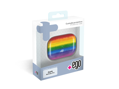 Apple iPhone 11 Pro - Custodia TPU Airpods Pro Rainbow