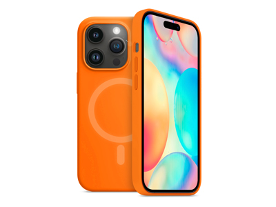 Apple iPhone 13 Pro Max - Cover gommata serie Neon Mag Colore Arancione