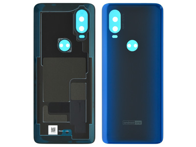 Motorola Motorola One Vision - Cover Batteria + Adesivi Sapphire gradient