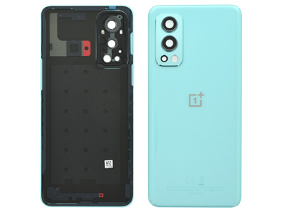 OnePlus OnePlus Nord 2 5G - Cover Batteria + Vetrino Camera + Adesivi Blue Haze
