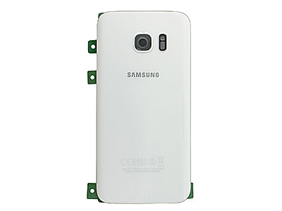 Samsung SM-G930 Galaxy S7 - Guscio Batteria + Vetrino Camera + Vetrino Flash Bianco