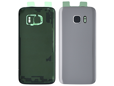 Samsung SM-G930 Galaxy S7 - Cover Batteria No Vetrino Silver  **NO LOGO**