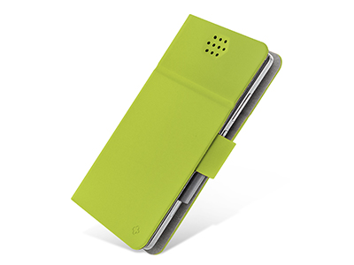 Wiko Slide - Custodia book serie FOLD colore Green Universale taglia XXL fino 6'