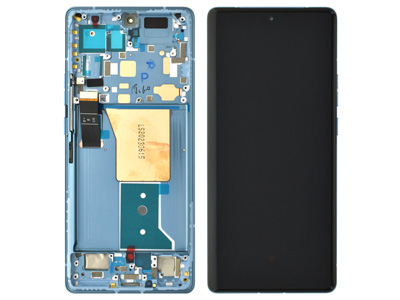 Motorola Motorola Edge 40 Pro - Lcd + Touch Screen + Frame + Tasti Laterali + Altoparlante Lunar Blue