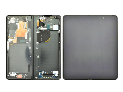 Samsung SM-F946 Galaxy Z Fold5 - Lcd + Touch Screen + Frame + Tasti Laterali Versione Gray-Blue