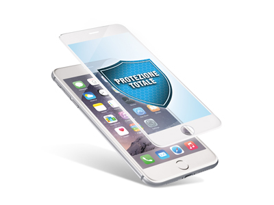 Apple iPhone 6s - Vetro temperato antiurto 3D spessore 0.33mm Protezione totale bordi colore BIANCO