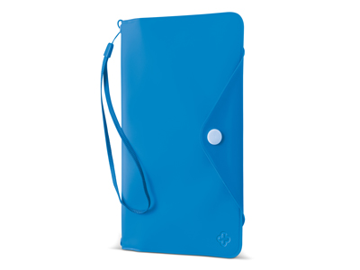 Nokia C2-02 - Water Clutch Portafoglio Impermeabile Light Blue
