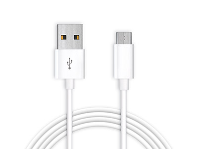 Huawei Y6s - Charge and Data Cable from Usb to Micro Usb 1m 2A White **Bulk**
