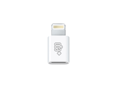 Asus Chromebook Detachable CZ1000 - Adattatore da micro USB a Connettore Lightning Bianco