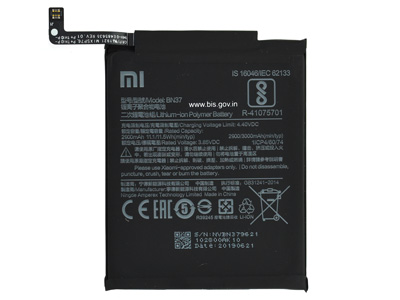 Xiaomi Redmi 6A - BN37 Batteria 3000 mAh + Adesivo **Bulk**