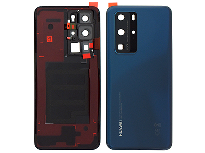 Huawei P40 Pro - Cover batteria + Vetrino Camera + Adesivi Deep Sea Blue