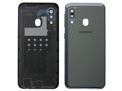 Samsung SM-A202 Galaxy A20e - Cover Batteria + Vetrino Camera + Tasti Laterali Nero