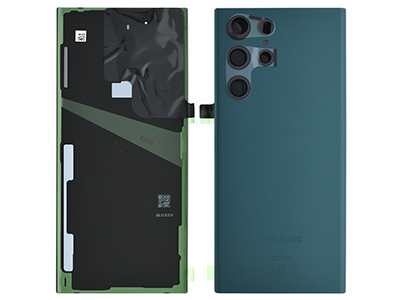 Samsung SM-S908 Galaxy S22 Ultra - Cover Batteria + Vetrino Camera + Adesivi Green