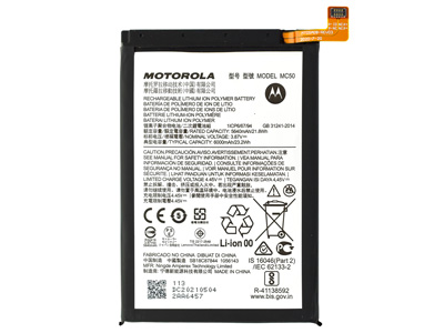 Motorola Moto G9 Power - MC50 Batteria Litio 6000 mAh slim **Bulk**