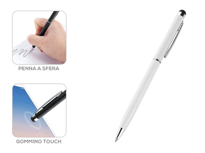 Asus Asus E410MA - Penna sfera + Pennino Ultralight colore Bianco per Touch Screen