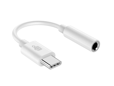 Huawei P9 - Adapter from Female Jack Audio 3.5 to Male USB C White