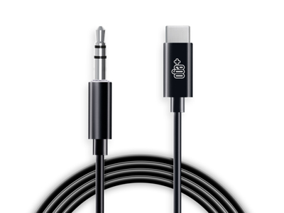 Samsung SM-A536 Galaxy A53 5G - 3,5mm AUX audio jack to USB-C cable Black