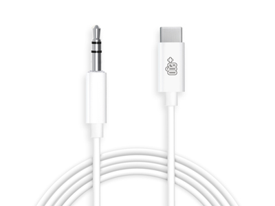 Samsung SM-G973 Galaxy S10 - 3,5mm AUX audio jack to USB-C cable White
