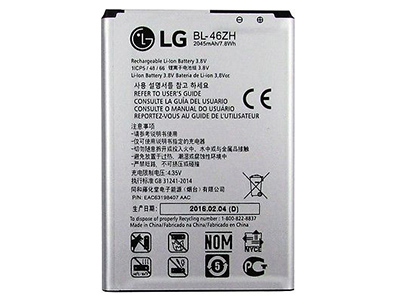 Lg K350N K8 4G - BL-46ZH  2125 mAh Li-Ion Battery **Bulk**
