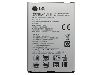 Lg D682 G Pro Lite - BL-48TH  3140 mAh Li-Ion Battery **Bulk**