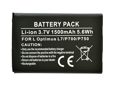 Lg P700 Optimus L7 - Batteria Litio 1500 mAh slim