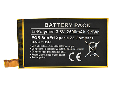Sony Xperia Z3 Compact D5803 - Batteria Litio 2600 mAh slim