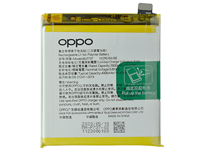 Oppo Reno2 Z - BLP737 Battery 4000 mAh Li-Ion + Adhesive