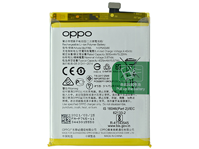 Oppo A91 - BLP765 Batteria 4025 mAh Li-Ion + Adesivo **Bulk**