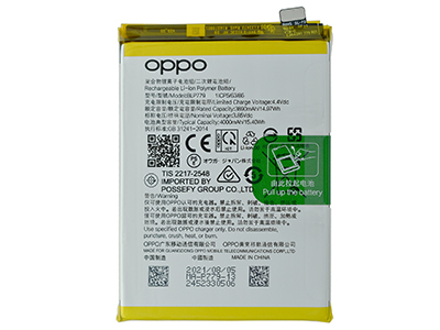 Oppo Reno4 Z 5G - BLP779 Batteria 4000 mAh Li-Ion + Adesivo **Bulk**