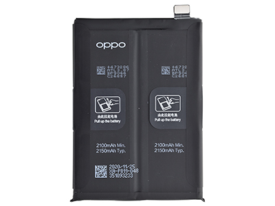 Oppo Find X3 Lite - BLP811 Batteria 2150 mAh Li-Ion + Adesivo **Bulk**