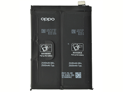 Oppo Find X5 Pro - BLP889 Batteria 2500 mAh Li-Ion + Adesivo **Bulk**