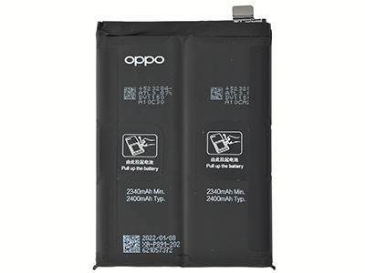 Oppo Find X5 - BLP891 Batteria 2400 mAh Li-Ion + Adesivo **Bulk**