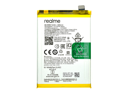 Realme Realme 9 Pro 5G - BLP911 Batteria 5000 mAh Li-Ion + Adesivo **Bulk**