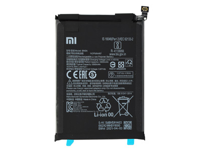 Xiaomi Redmi 10 4G 2022 - BN5A Batteria 5000 mAh + Adesivo **Bulk**
