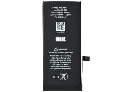 Apple iPhone 11 - Batteria 3110 mAh qualità Premium SMART Celle AAA **nuove zero cicli**