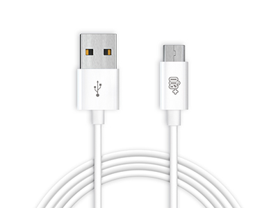 NGM Dynamic Wide - Sync Data and Charging cable Usb A - Micro USB White 2 mt.