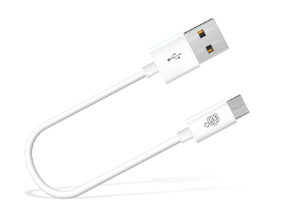 Htc One V - Sync Data and Charging cable Usb A - Micro USB White 20 cm