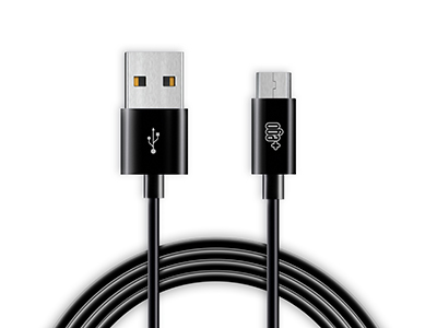 Huawei U8300 Ideos - Sync Data and Charging cable Usb A - Micro USB Black 2 mt.