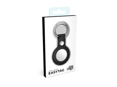 Apple iPod Shuffle 2 Gen - EasyTag  PU Leather Key holder for AirTag Black