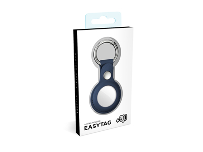 Apple iPod Shuffle 2 Gen - EasyTag  PU Leather Key holder for AirTag Blue
