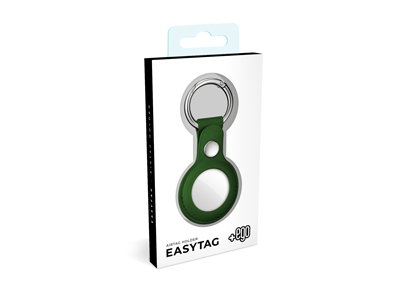 Apple iPhone 6 - EasyTag  PU Leather Key holder for AirTag Green