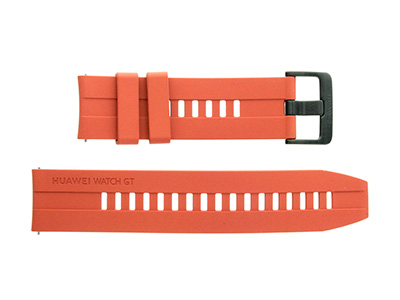 Huawei Watch GT 2 - Cinturino Gommato Completo Sunset Orange 
