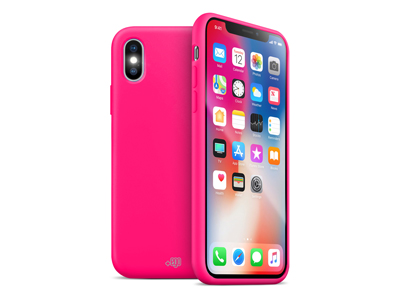 Apple iPhone X - Fluo series rubber case Hot Pink